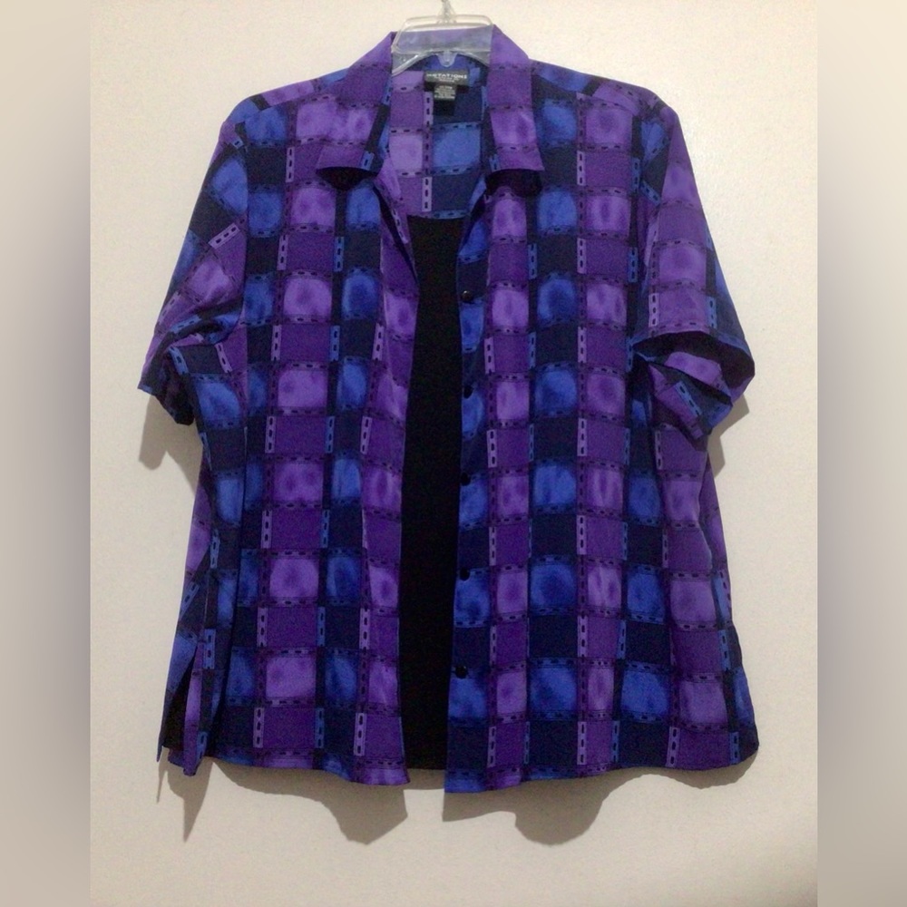 Notations Clothing Co. Purple And Blue Blouse. Size 24W.